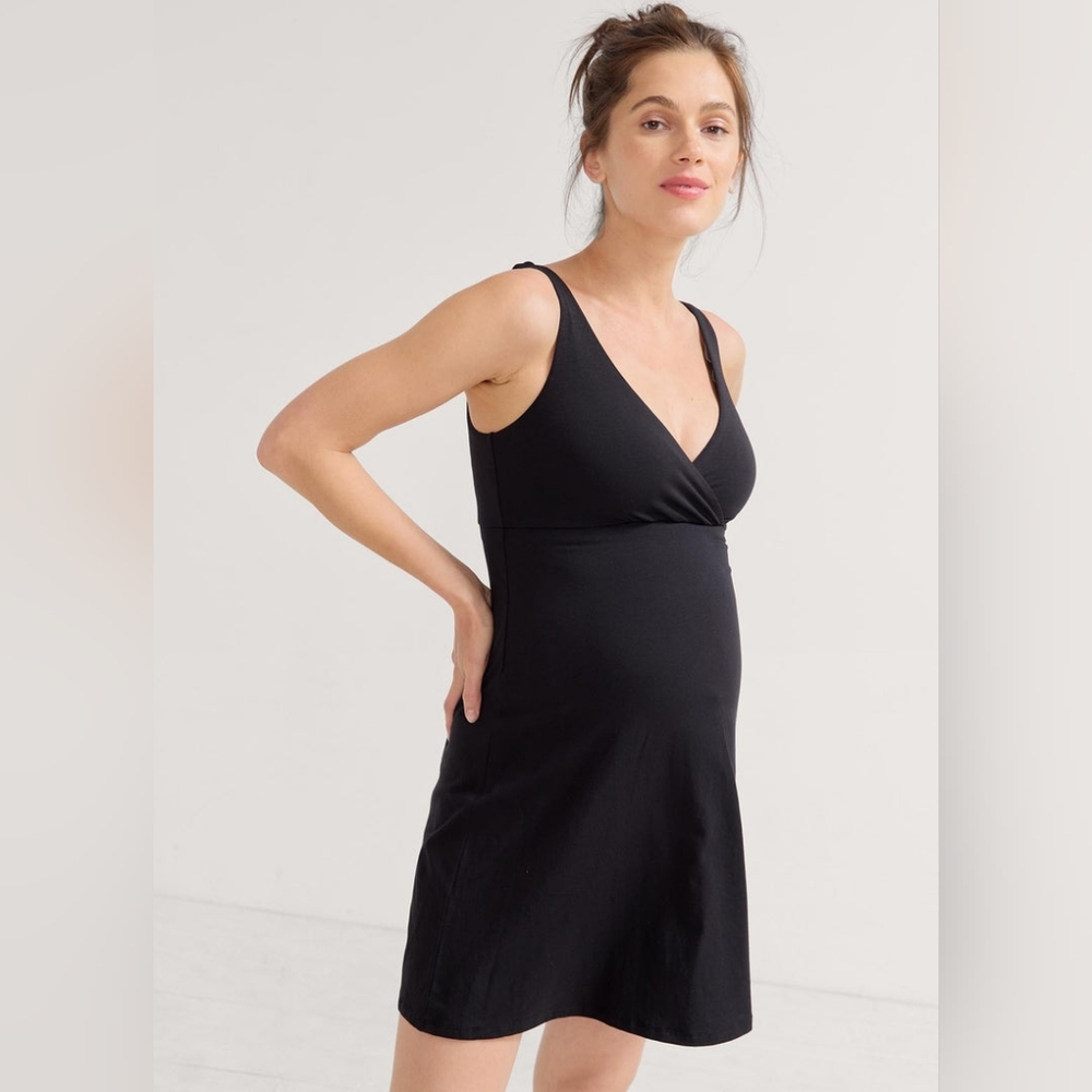 Hatch Black Maternity Sleep Dress